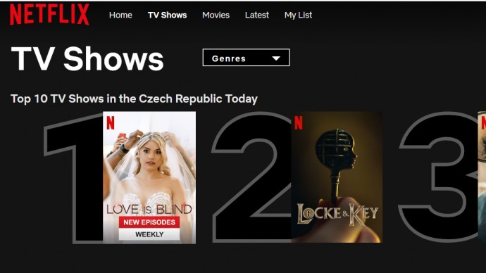 Netflix láká na Top 10 žebříčky